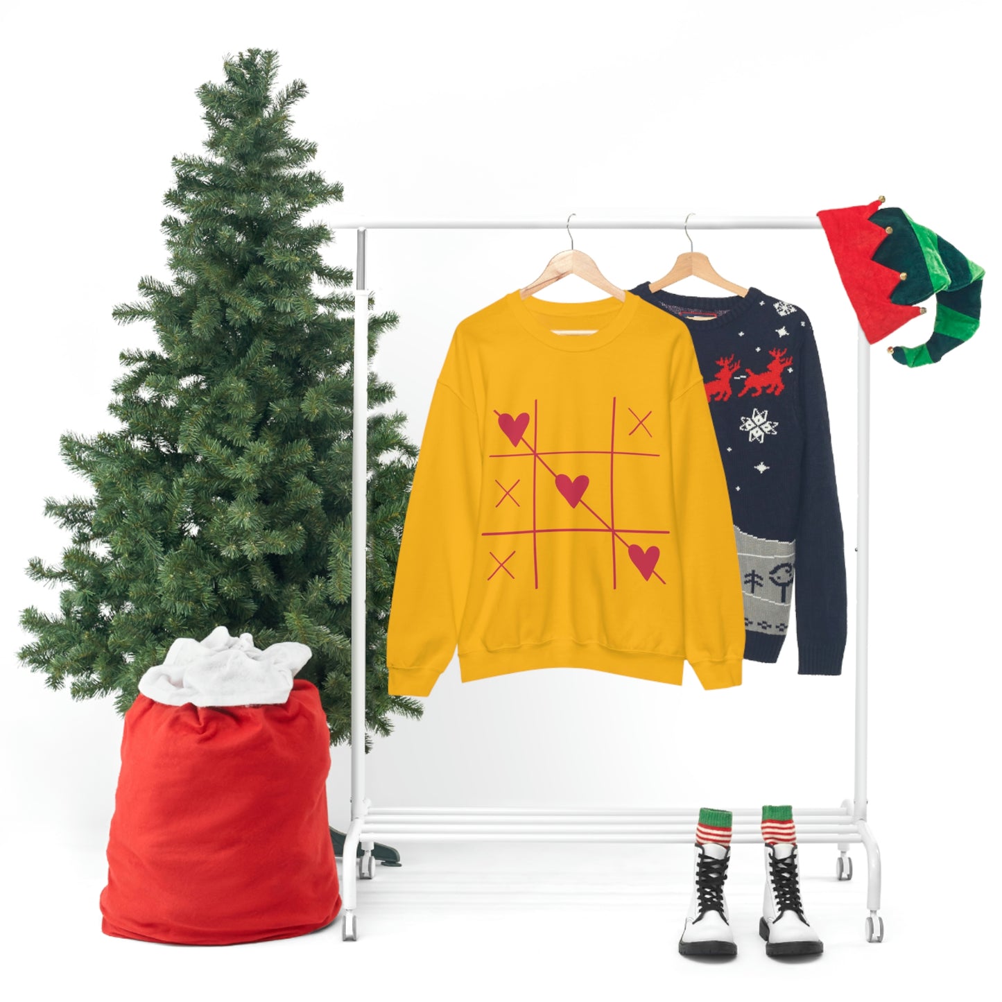 Sudadera con cuello redondo Tic Tac Toe ¡Me encanta mi regalo de cumpleaños!
