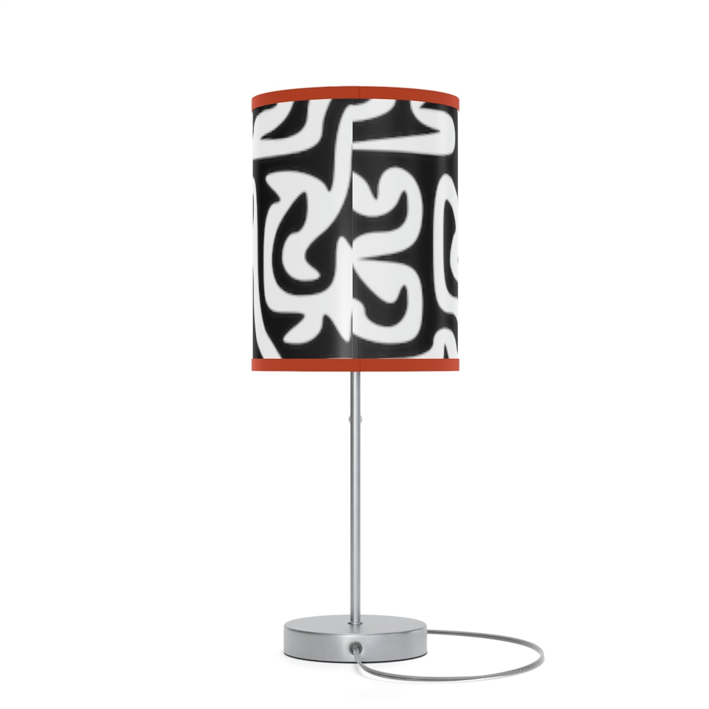 Lampe Maze noire et blanche sur pied, prise US|CA Chambre Bureau Salon CADEAU