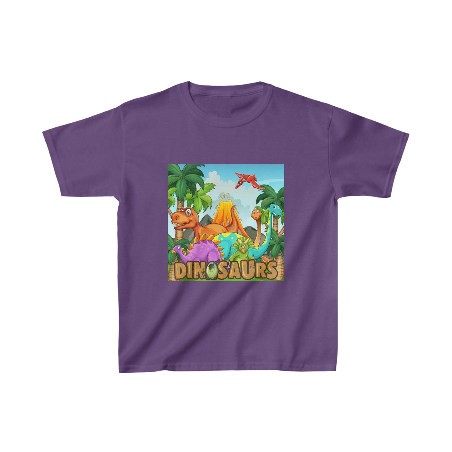 Dinosaures. T-shirt en coton épais pour enfants, idéal pour l'aire de jeux