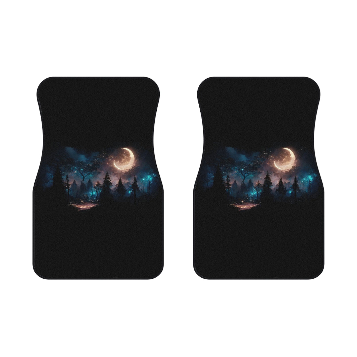 Car Mats (2x Front) Full Moon in the Wilderness Very Durable Traveling in the United States