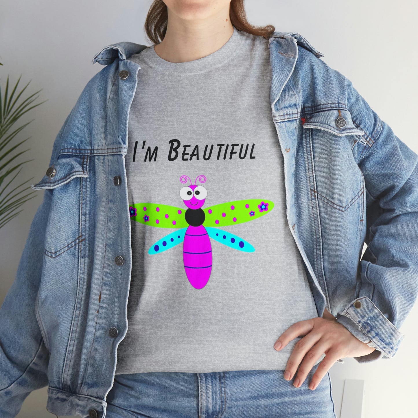 Colorful Butterfly I'm Beautiful T-shirt Traveling Movies Work