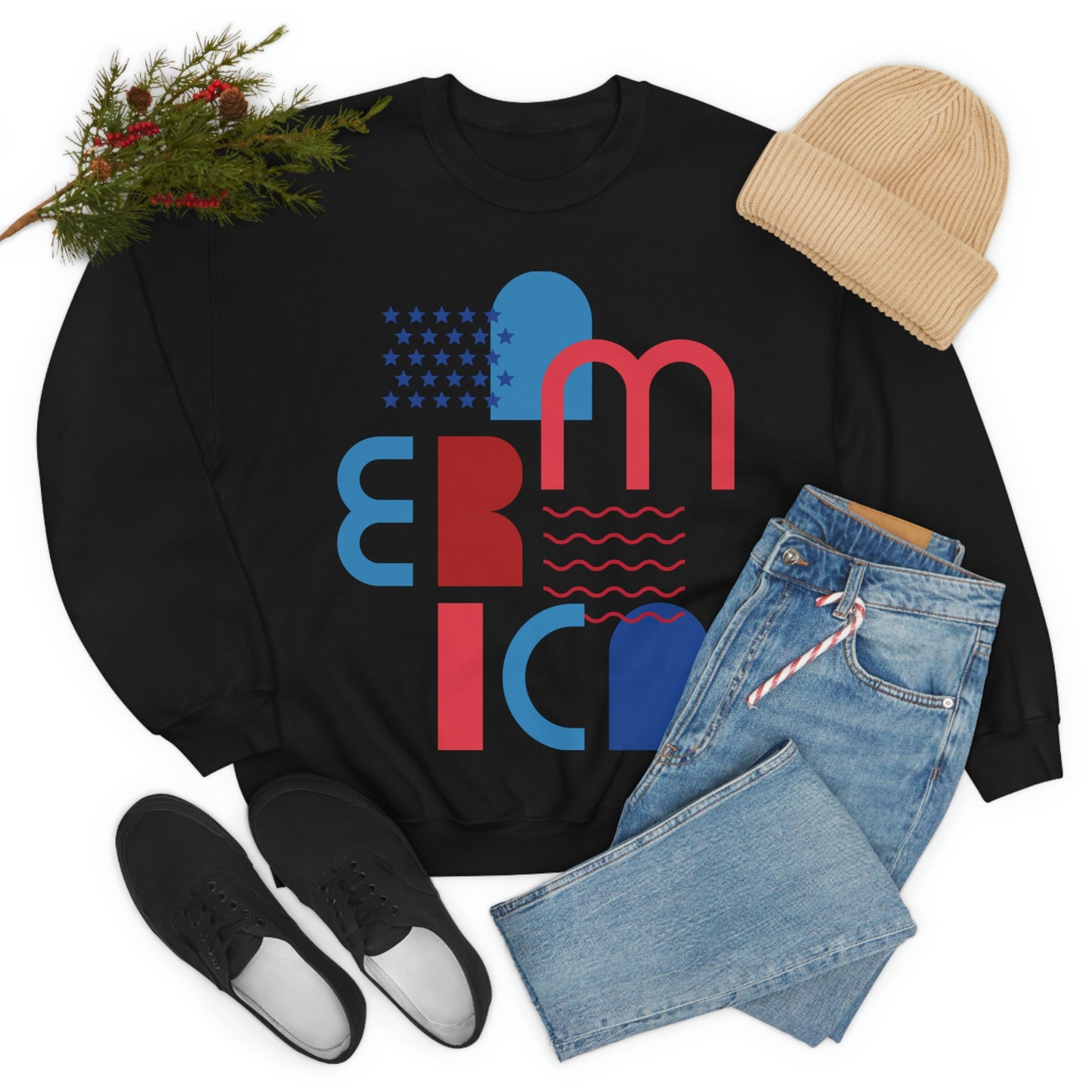 America Crewneck Sweatshirt Looking Fabulous!