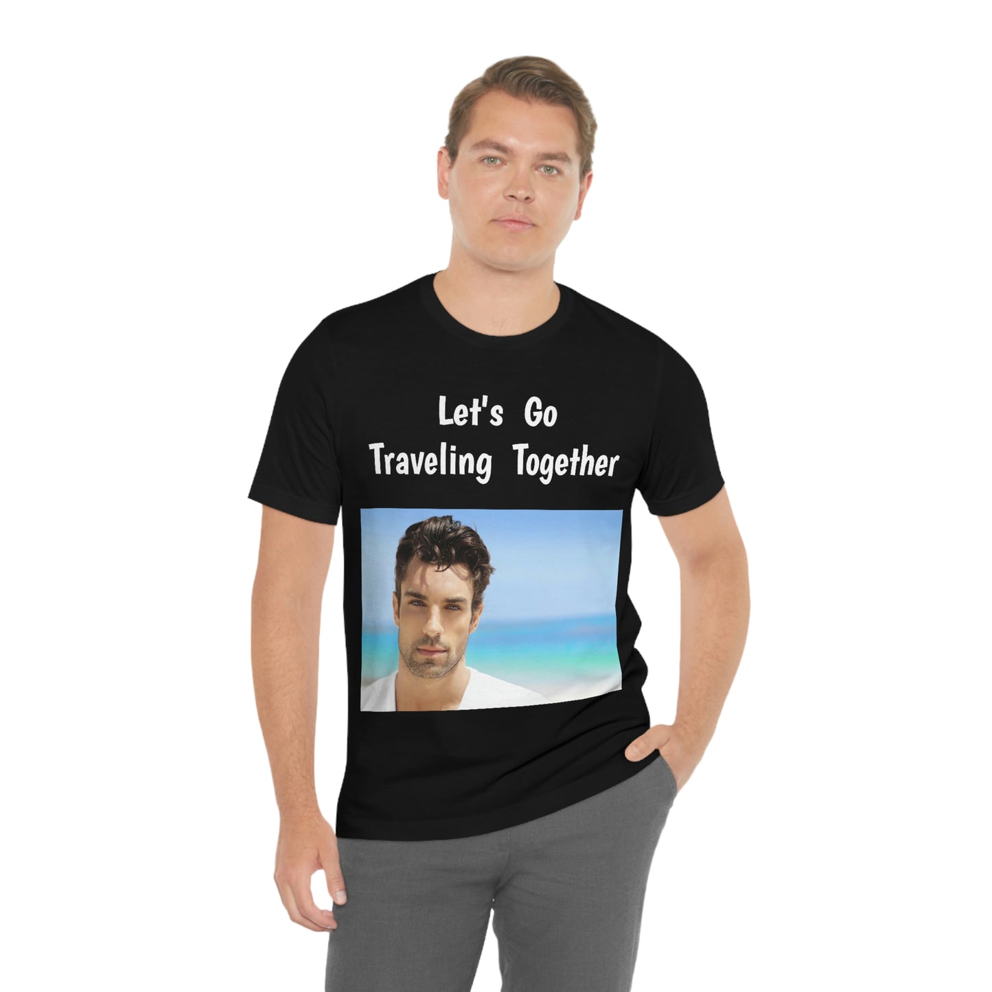 Handsome Man Jersey Short Sleeve T-shirt Traveling Work Movies
