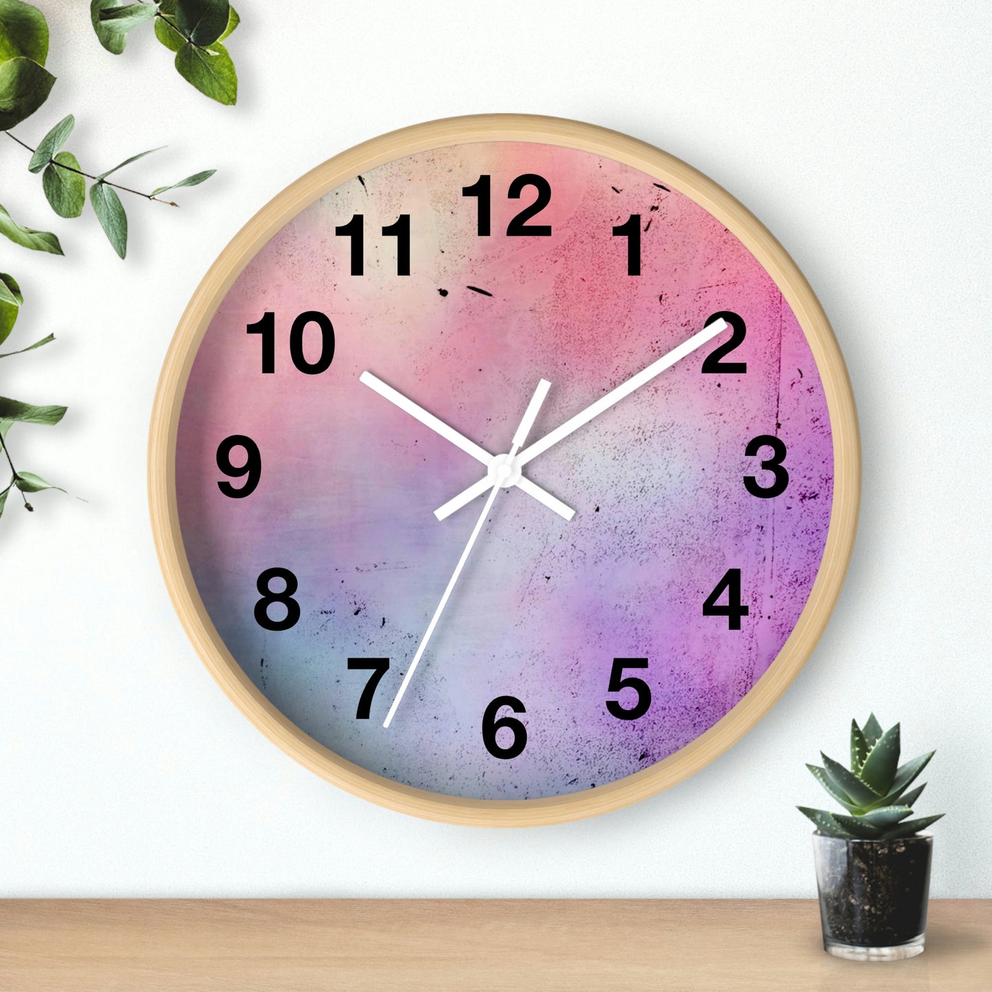 Light Pink Purple Wall Clock Such a Fabulous Wall Clock!