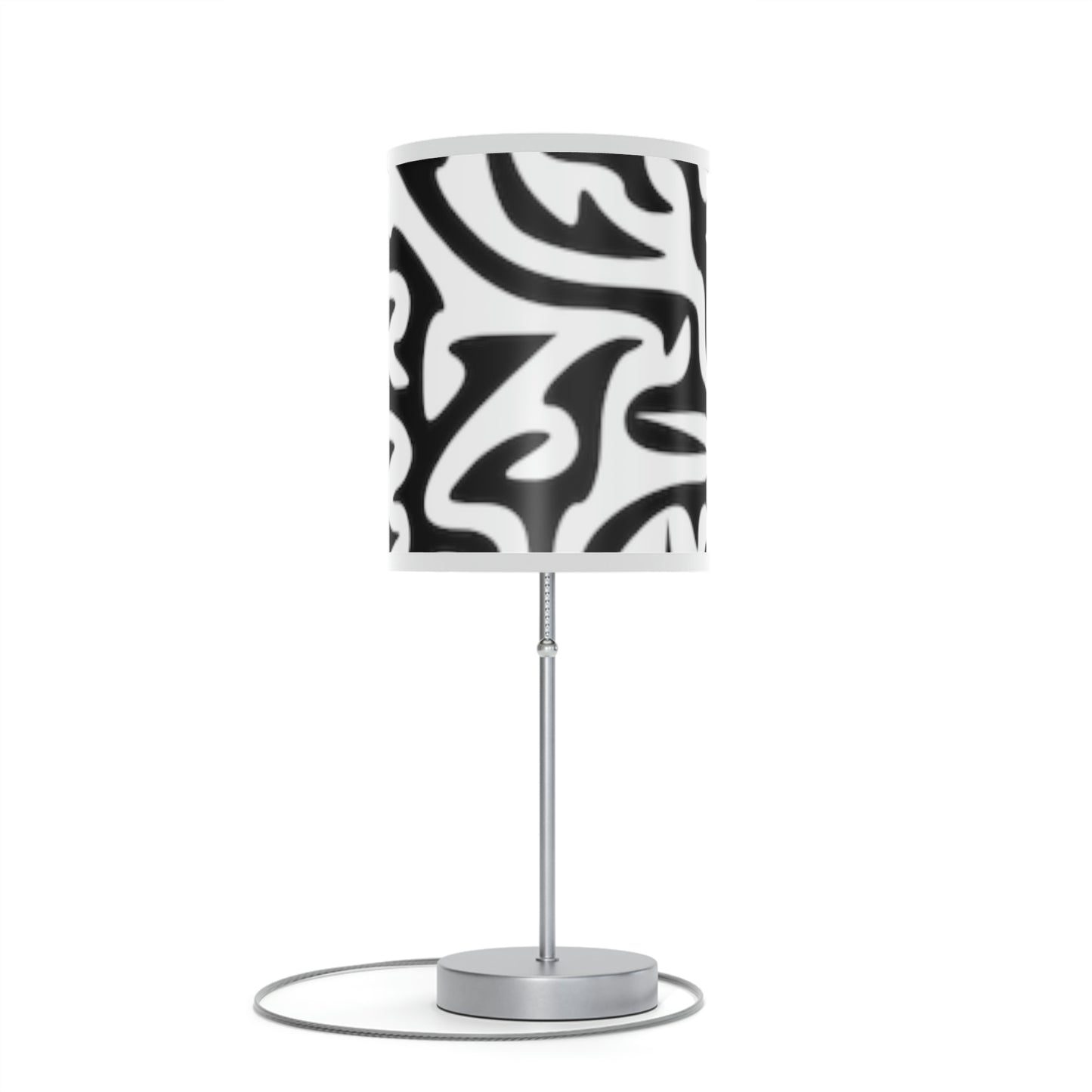 Lampe Maze noire et blanche sur pied, prise US|CA Chambre Bureau Salon CADEAU
