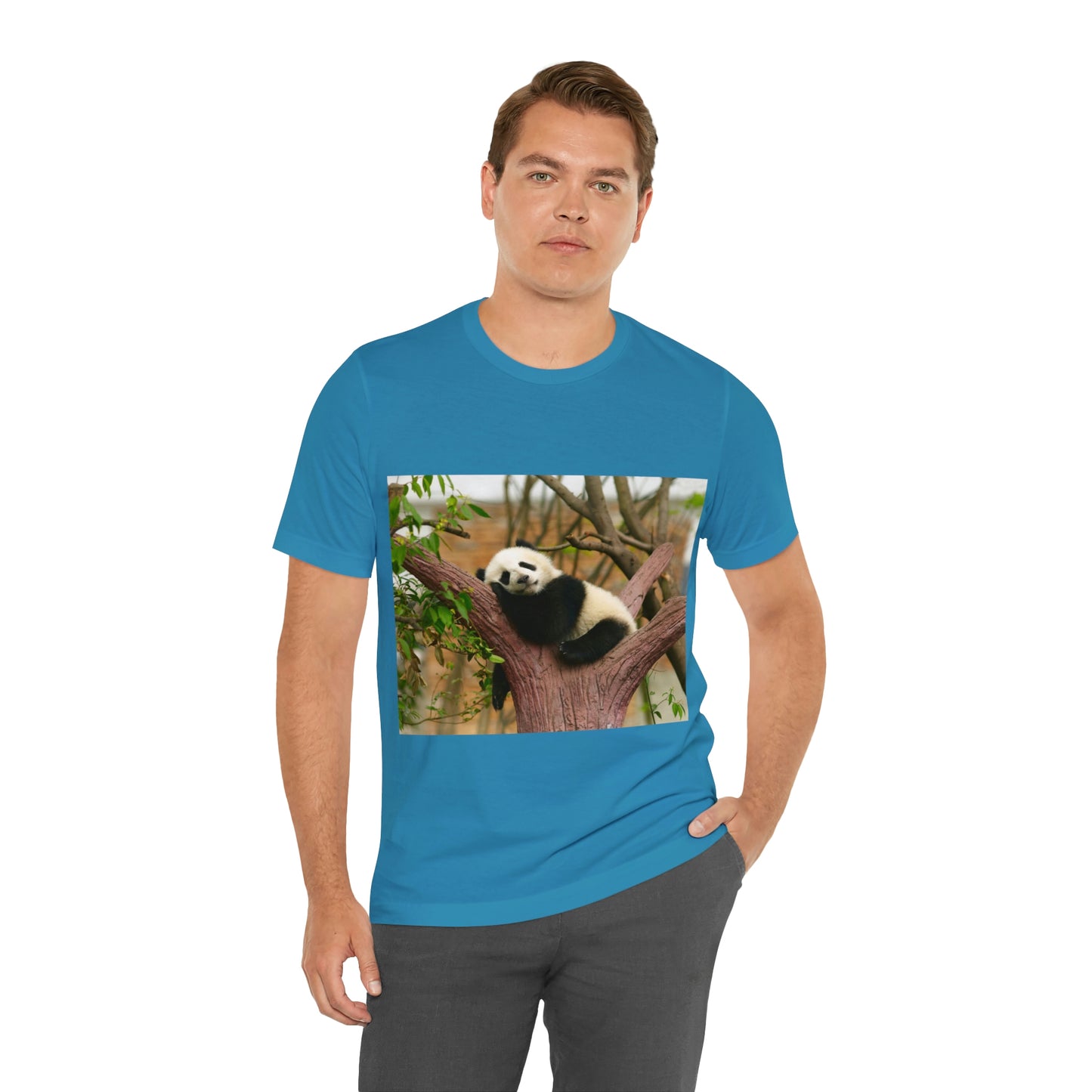 Camiseta de manga corta unisex con diseño de oso panda. Siéntete cómodo y acogedor al viajar a Canadá