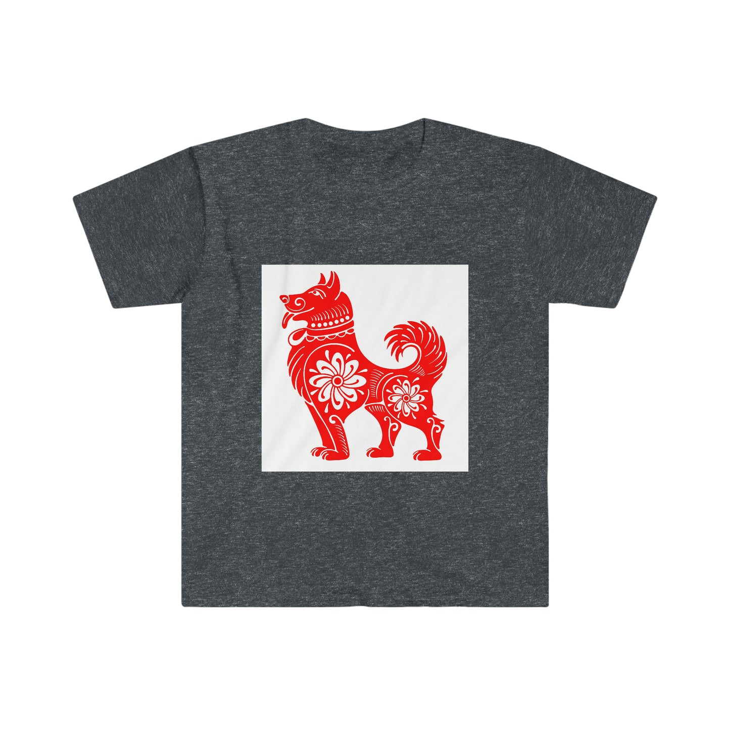 Red Dog with Flower T-Shirt Spectacular Birthday Gift!