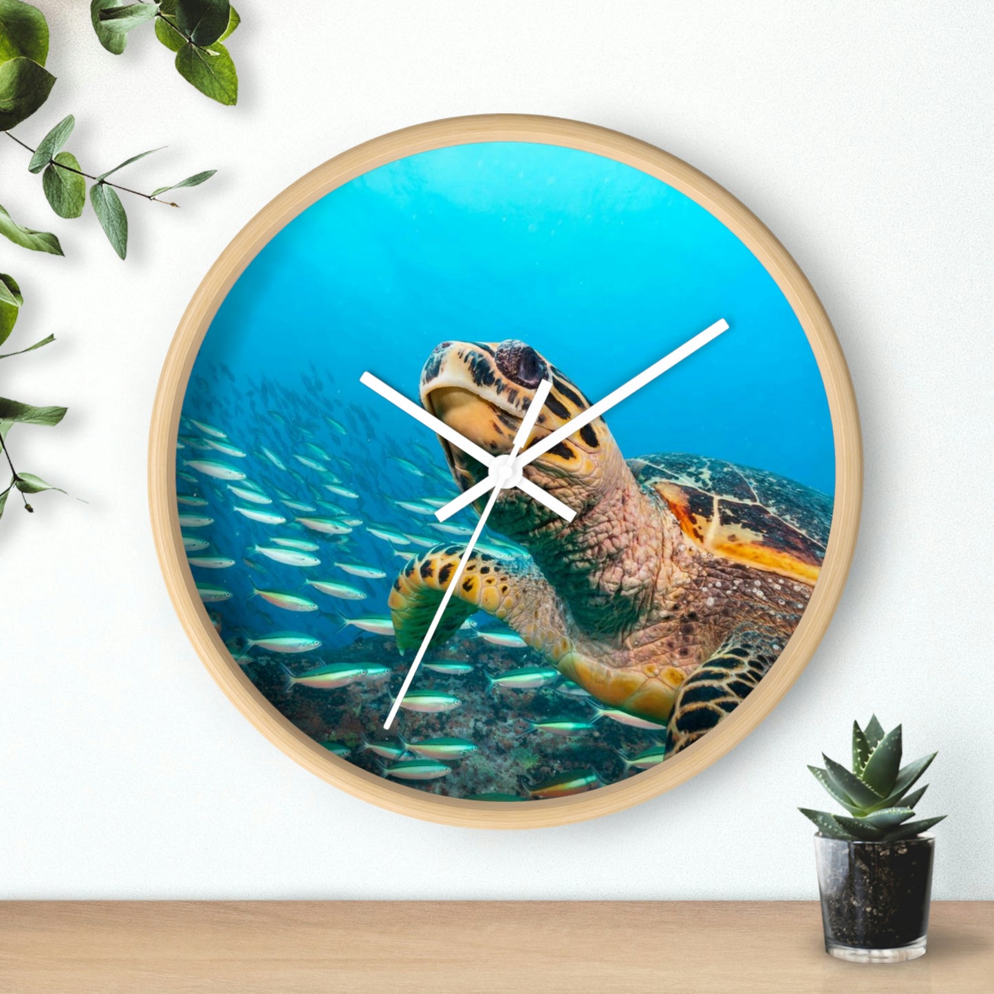 Horloge murale Tortue dans l'océan Couleurs étonnantes ! J'adore !