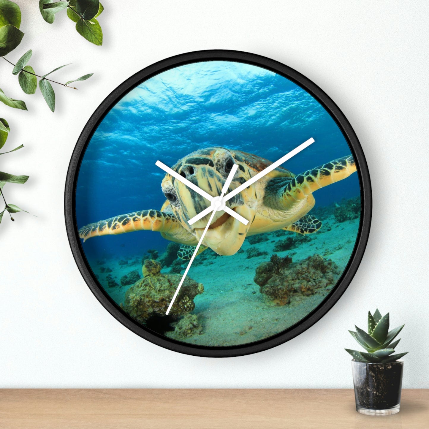 Horloge murale Tortue dans l'océan Les couleurs sont incroyables ! Superbe cadeau !